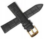 Jordan Kerr Fekete Ragasztott Bőr Óraszíj Adriatica A1230 20 mm Krokodil (ADR20.001.01G)