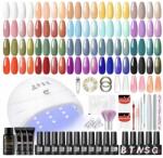 Coscelia Köröm Készítő Kezdőkészlet Hibrid Lakkok Uv Lámpa Díszek (SZXES09052)