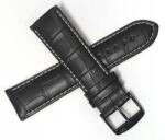 Jordan Kerr Fekete Matt Bőr Óraszíj Adriatica 24 mm Krokodil ADR24.026 (ADR24.026.01B)