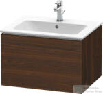 Duravit L-CUBE 62x48, 1 cm-es, 1 fiókos alsószekrény mosdó és csaptelep nélkül, kefélt dió furnér LC614006969 (LC614006969)