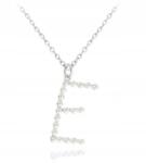  Ezüst Ródiumozott Nyaklánc Minet E Betű Gyöngy (JMAS710ESN45)