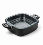 SKK Excelent titán-gyémánt négyszögletes fazék 28×28/8 cm, párolóbetéttel (fedő nélkül)