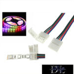 UNIVERSO 10mm-es RGB LED szalaghoz toldóelem DC fejjel (RGB-DC)