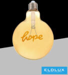 ELDLUX Filamentes design LED izzó - Hope G125 4w 320lm 2500k D125x175mm (G125-HOPE)