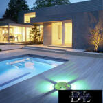 ELDLUX Taposólámpa LED 8w zöld IP67 szürke Ø105x130mm (ES42-GV)