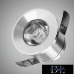 ELDLUX mini spot lámpatest 1w zöld 100lm 30° IP20 ∅31×22mm ezüst (P-31-V)