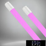 UNIVERSO T8 üveges LED fénycső 2 oldalos 18w rózsaszín fényű 610lm 1200mm fehér (T8-120BRS)