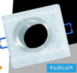 ELDLUX Süllyesztett spot lámpa 1xPAR16 foglalat nélkül IP20 Króm 89x89x25mm kivágás: D60mm (P16-A)