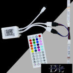 UNIVERSO RGB LED szalaghoz BT music vezérlő infrás távirányítóval 12v max: 10A-10m (TE-RGB3)