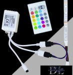 UNIVERSO RGB LED szalaghoz vezérlő infrás távirányítóval 12v max: 4A-5m (TE-RGB2)