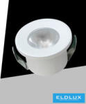 ELDLUX Mini spot lámpatest 1w zöld 80lm 30° IP20 Fehér D31x22mm kivágás: D25mm (P-31-1BV)