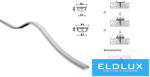 Eldlux UNIVERSO Hajlítható aluprofil matt fehér fedlappal 2m 15.1x5mm (AL-19-S)