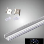 UNIVERSO mennyezetre aluprofil átlátszó fedlappal 2m 17.35*6.9mm (AL-03-T)