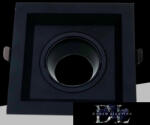 ELDLUX Süllyesztett spot lámpatest 1xGU10 fekete 123x123x41mm/100x100mm (P33-N1)