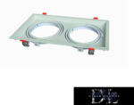 ELDLUX Süllyesztett spot keret 2*AR111 fehér 325x175mm / kivágás 310x160mm (P-AR111-B2)