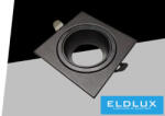 ELDLUX süllyesztett spot lámpa 1xGU10 IP20 88x88x31mm kivágás: 75X75mm fekete 5év (P38-N1)