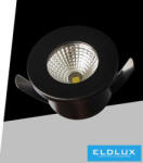 ELDLUX mini spot lámpatest 1w 4000k 100lm 30° IP20 ∅32×22mm fekete (P-31-1NN)