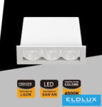 ELDLUX süllyesztett spot lámpa 6W 394lm 4000k 24° IP20 69x31mm fehér (XTD-3-BN)