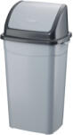 PLANET Billenőfedeles szemetes kuka, műanyag, szürke/antracit, 70 L - shopbazis