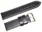 Tekla Bőr Óraszíj 24 mm Tekla P11.24 (czarny prosty pasek do zegarka 24 mm)