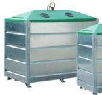  2500 literes szelektív alsó ürítésű üveg hulladékgyűjtő (07-3931-2)