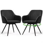 AKORD AKORD TURNO Forgó Szék Welur Fekete Prémium Kárpitozás (AKO-TURNO-BLB)