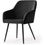 AKORD AKORD Estelle kárpitozott szék welúr fekete fekete lábakkal 2 db (AKO-ESTELLE-BLB)