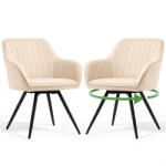 AKORD AKORD TURNO Forgó Szék Welur Bézs Fekete Lábakkal (AKO-TURNO-BEB)