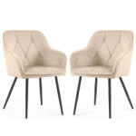 AKORD AKORD DIAMANTE kárpitozott szék welur bézs fekete lábakkal (AKO-DIAMANTE-BEB)