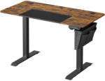 SONGMICS LSD015X01 elektromosan állítható magasságú íróasztal vintage barna/fekete 4 memóriafunkcióval (EUZ-LSD015KD01)