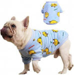  Kutyaruha - Kutyapulóver - Kutyapulcsi - Pihe Puha, plüss pulóver kacsa mintával kék színben - L - kék