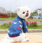  Kutyaruha - Kutyapulóver - Kutyapulcsi - Kék Dínós mintával - 2XL