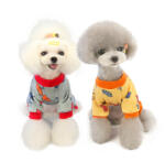  Kutyaruha - Meleg, overál - overall, kezeslábas kutyaruha, dinoszaurusz mintával - XL - narancssárga