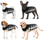 Petgear Kutyaruha - Tépőzáras kifordítható mellény - Fehér kockás - L