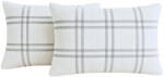Somnart Set 2 Perne 50x70 Somnart Belina Grid, microfibra, lavabile la masina (SET.2PER.MFB.50X70.IMP.04)