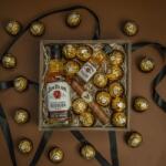 Lux&Box Wood Box: Jim Beam ital + Ferrero Rocher + csoki szivar