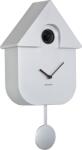 Karlsson Ceas de perete cu cuc Modern Cuckoo, argintiu metalic (KA5867SI)