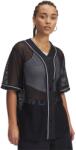 Under Armour Тениска Under Armour Women's Baseball Jersey Oversized Fit Oversized T-Shirt - Black