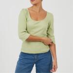 Brave Soul Womens Puff Sleeve Square Neck Top - Sage