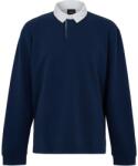 Boss Риза с дълъг ръкав Boss Mens BOSS ORANGE Exis Long Sleeve Rugby Shirt - Blue 464
