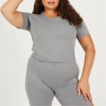 Brave Soul Дамска тениска Brave Soul Womens Plus Size Cropped Round Neck T-shirt - Grey Marl