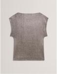 Ted Baker Тениска Ted Baker Women's Metallic Short Sleeve Slim Fit T-Shirt - Charcoal