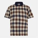 AQUASCUTUM Блуза с яка AQUASCUTUM Big Check Polo Shirt - Navy