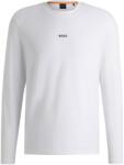 Boss Тениска Boss Men's Tchark Orange Cotton Long Sleeve T-Shirt - White 100