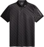 J Lindeberg Golf Блуза с яка J Lindeberg Golf Men's Tech Print Short Sleeve Performance Polo Shirt - Tonal Black