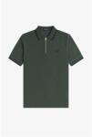 Fred Perry Блуза с яка Fred Perry Men's Crepe Zipped Short-Sleeve Polo Shirt - Court Green X89