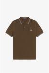 Fred Perry Блуза с яка Fred Perry Short Sleeve Twin Tipped Polo Shirt - Brown 49A