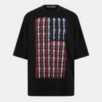 Palm angels Тениска PALM ANGELS Men's Flames Flag Oversized T-Shirt - Black
