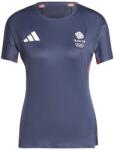 adidas Фланелка с къс ръкав Adidas Women's Rutee Team GB Short Sleeve Performance Gym Top - Legend Ink
