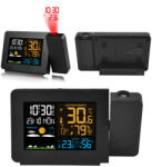  Óra, Projektoros Ébresztőóra, Időjárás Állomás, Higrométer, LCD (Hs08d9a)